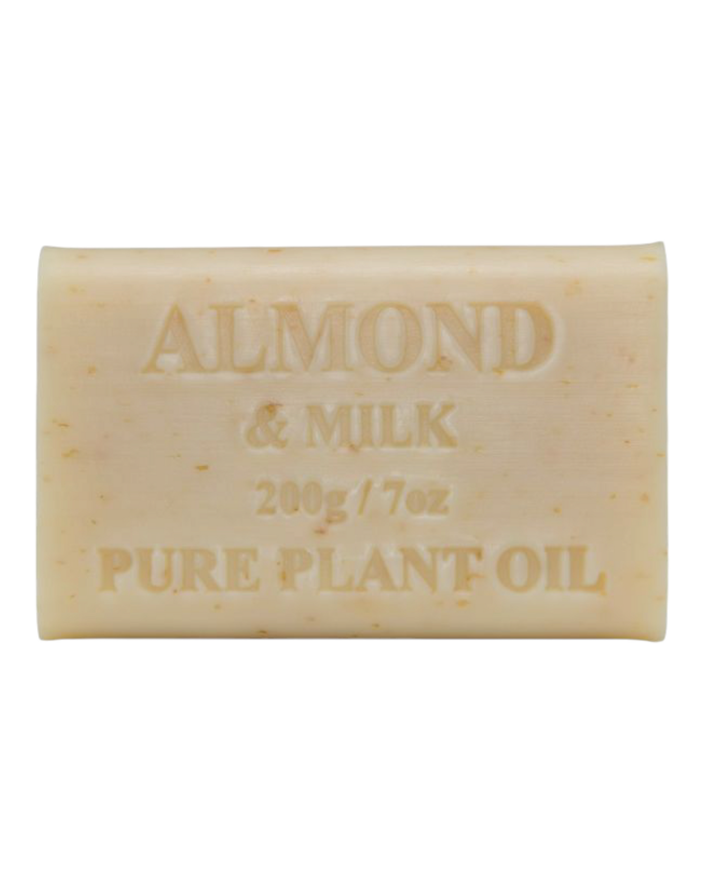 Almond & Milk scented - beige colour bar of soap - unwrapped