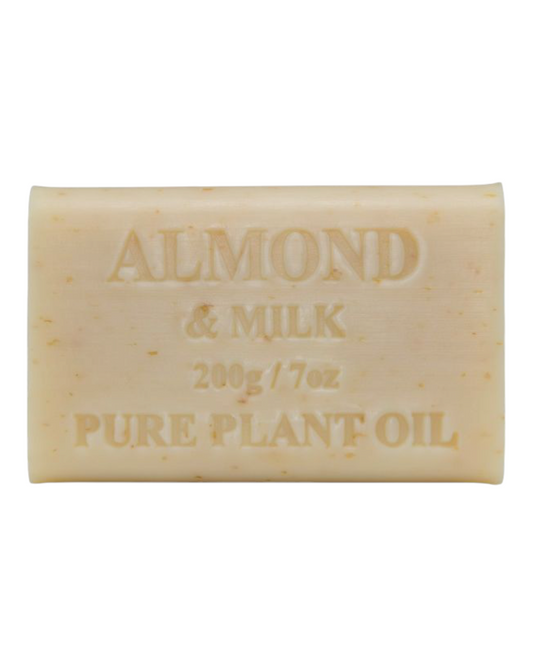 Almond & Milk scented - beige colour bar of soap - unwrapped