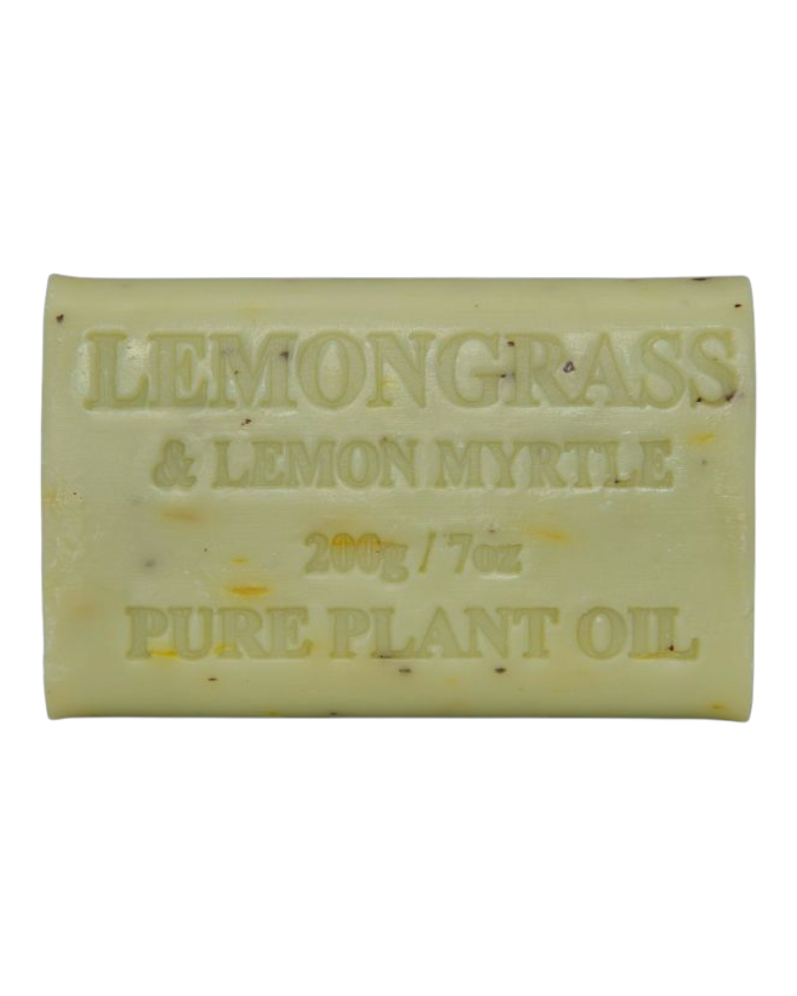 Lemongrass & Lemon Myrtle scented - green colour bar of soap - unwrapped