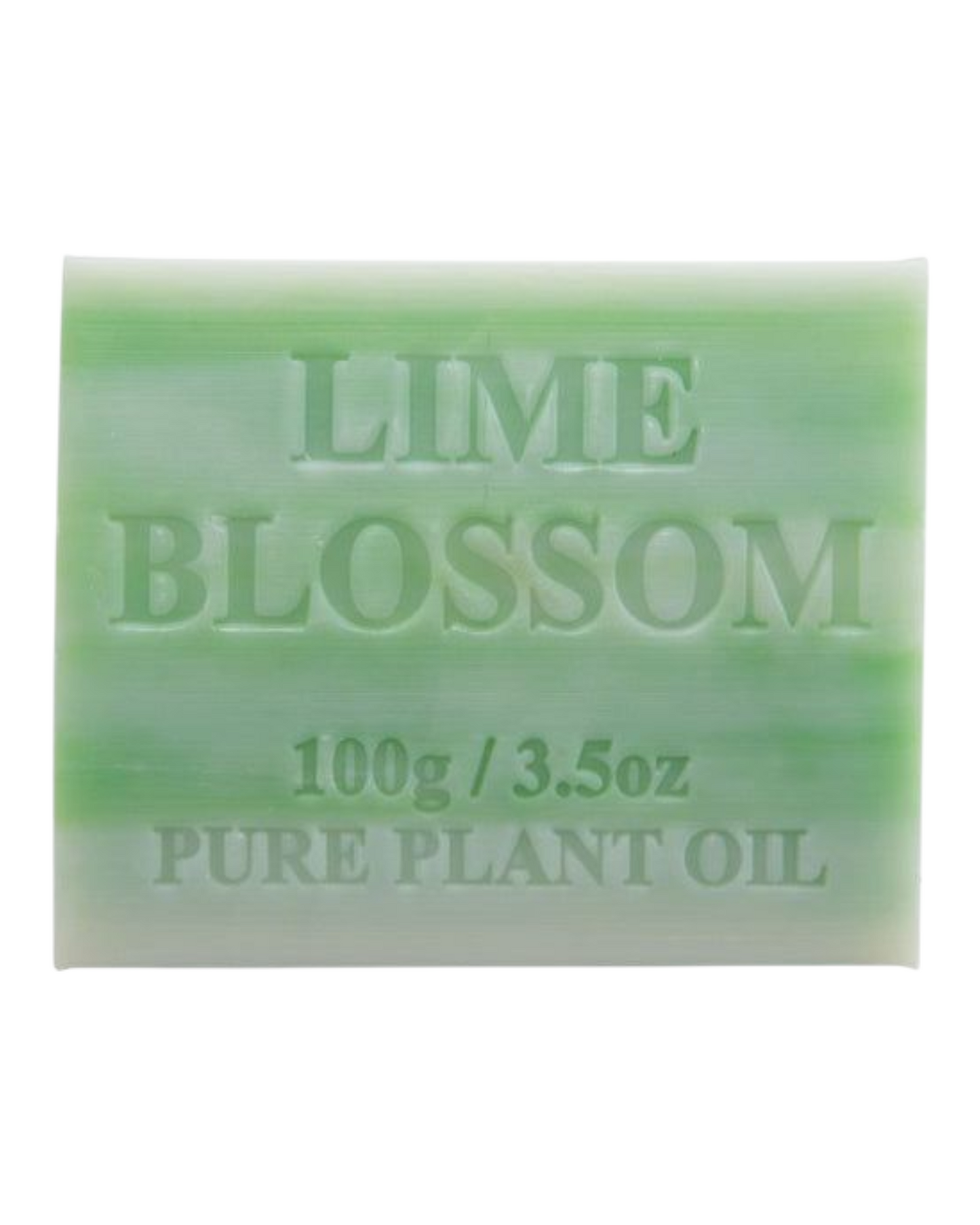 Line Blossom scented - green colour bar of soap - unwrapped