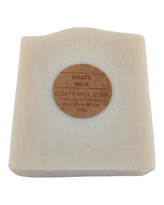 Unscented plain white goats milk soap bar