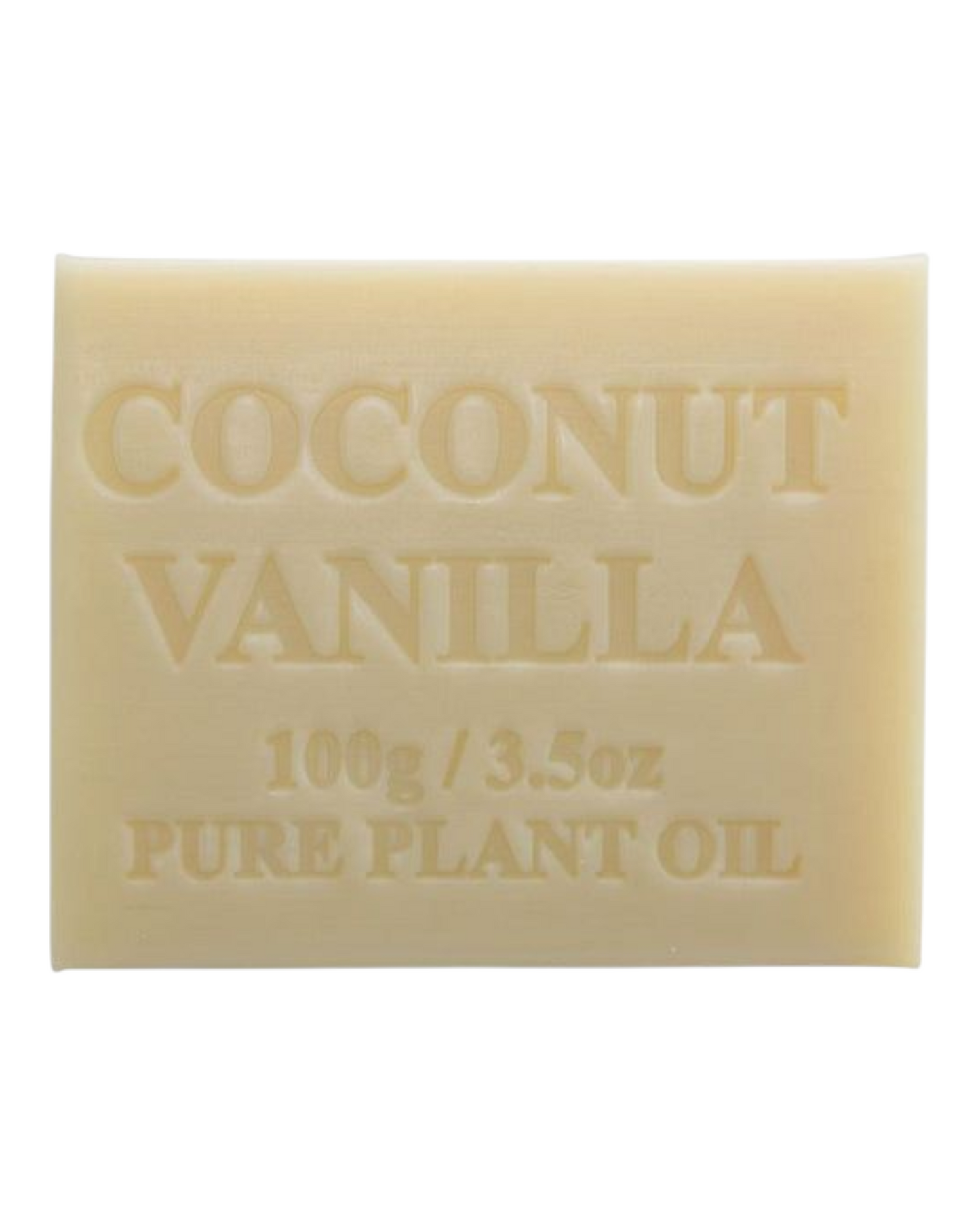 Coconut & Vanilla scented - beige colour bar of soap - unwrapped 