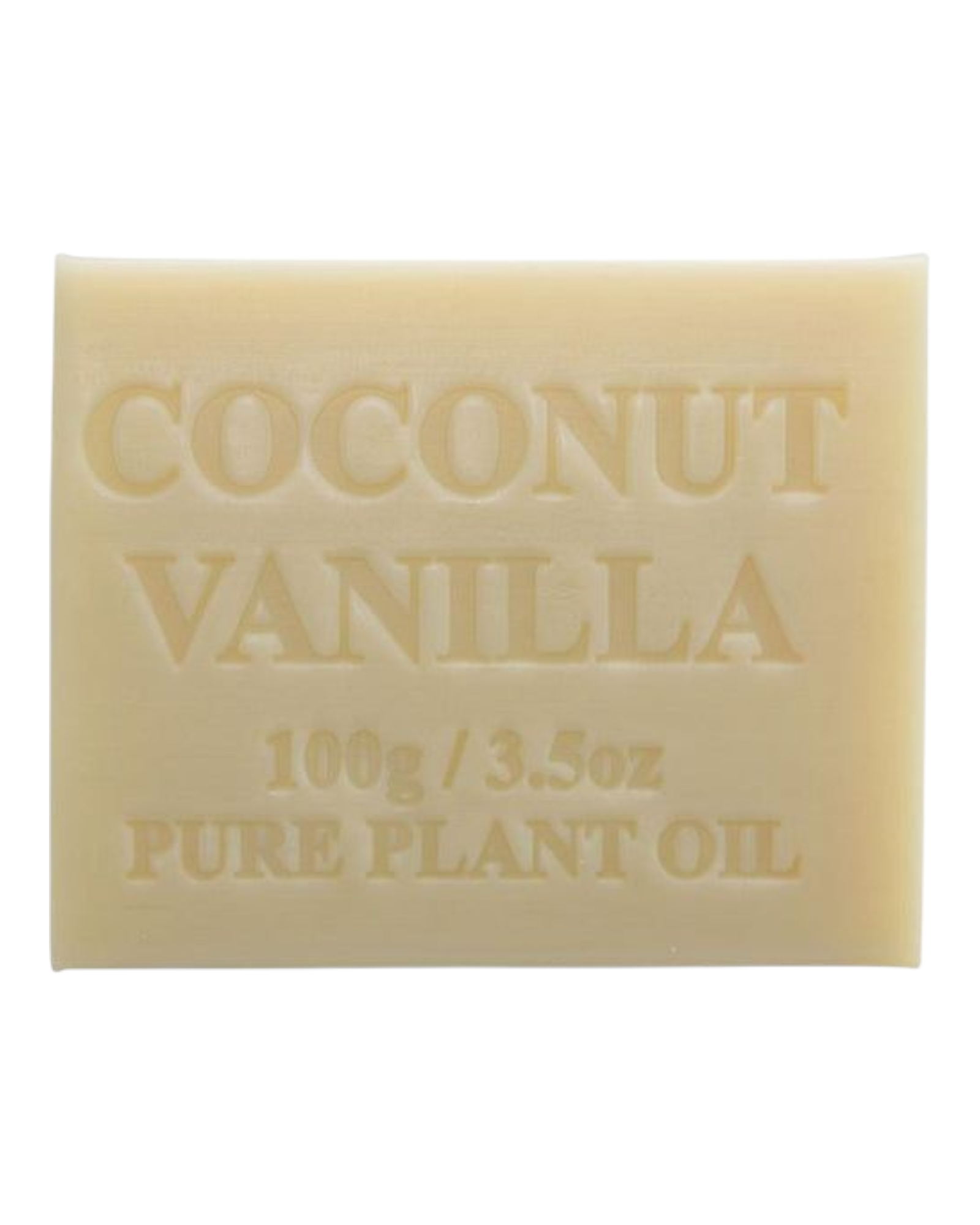 Coconut & Vanilla scented - beige colour bar of soap - unwrapped 