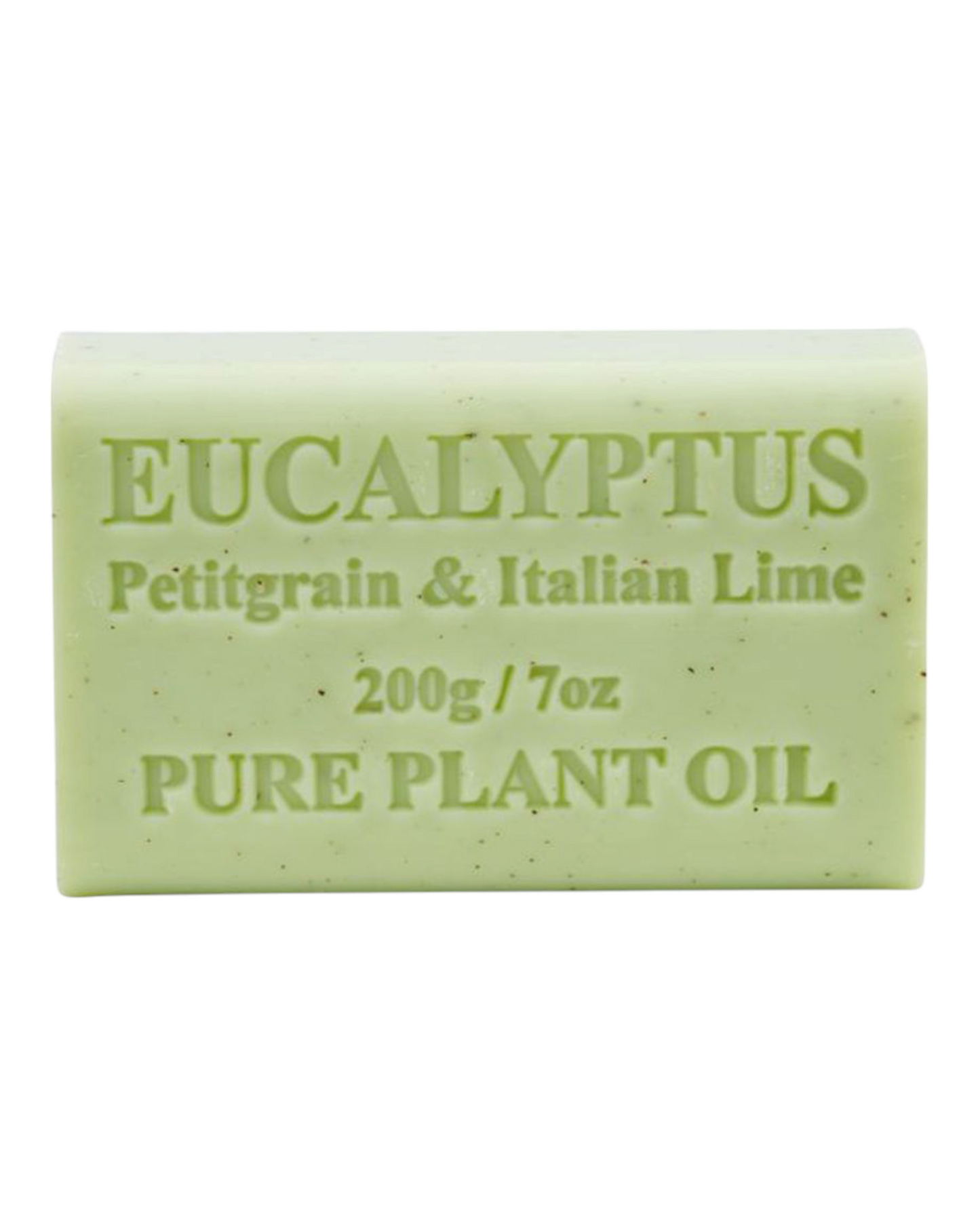 Eucalyptus & Lime scented - green colour bar of soap - unwrapped 