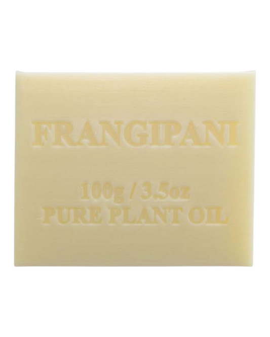 Frangipani scented - white colour bar of soap - unwrapped 
