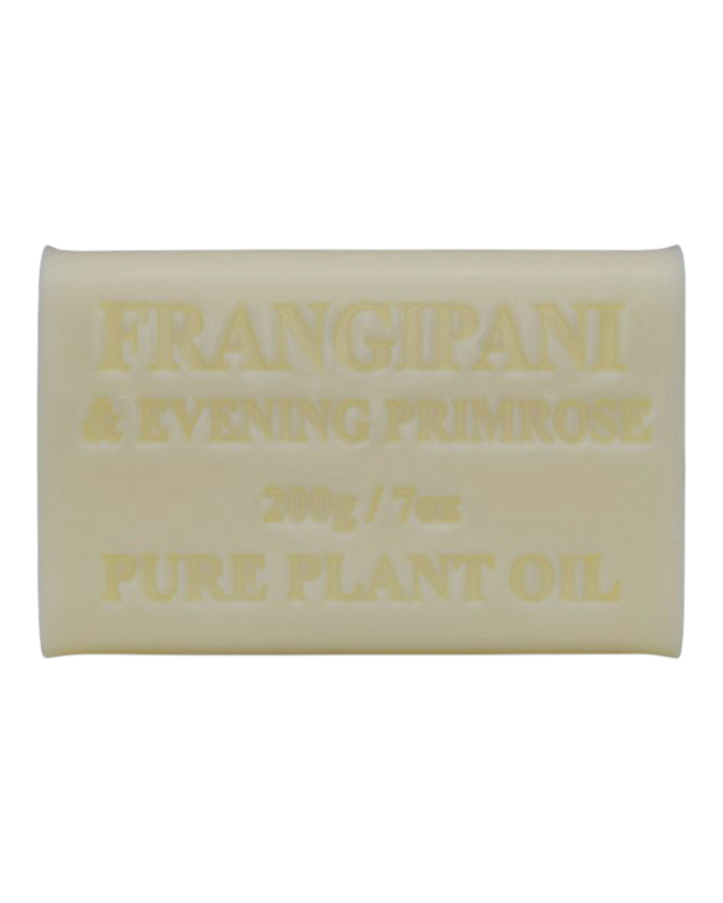 Frangipani scented - white colour bar of soap - unwrapped 
