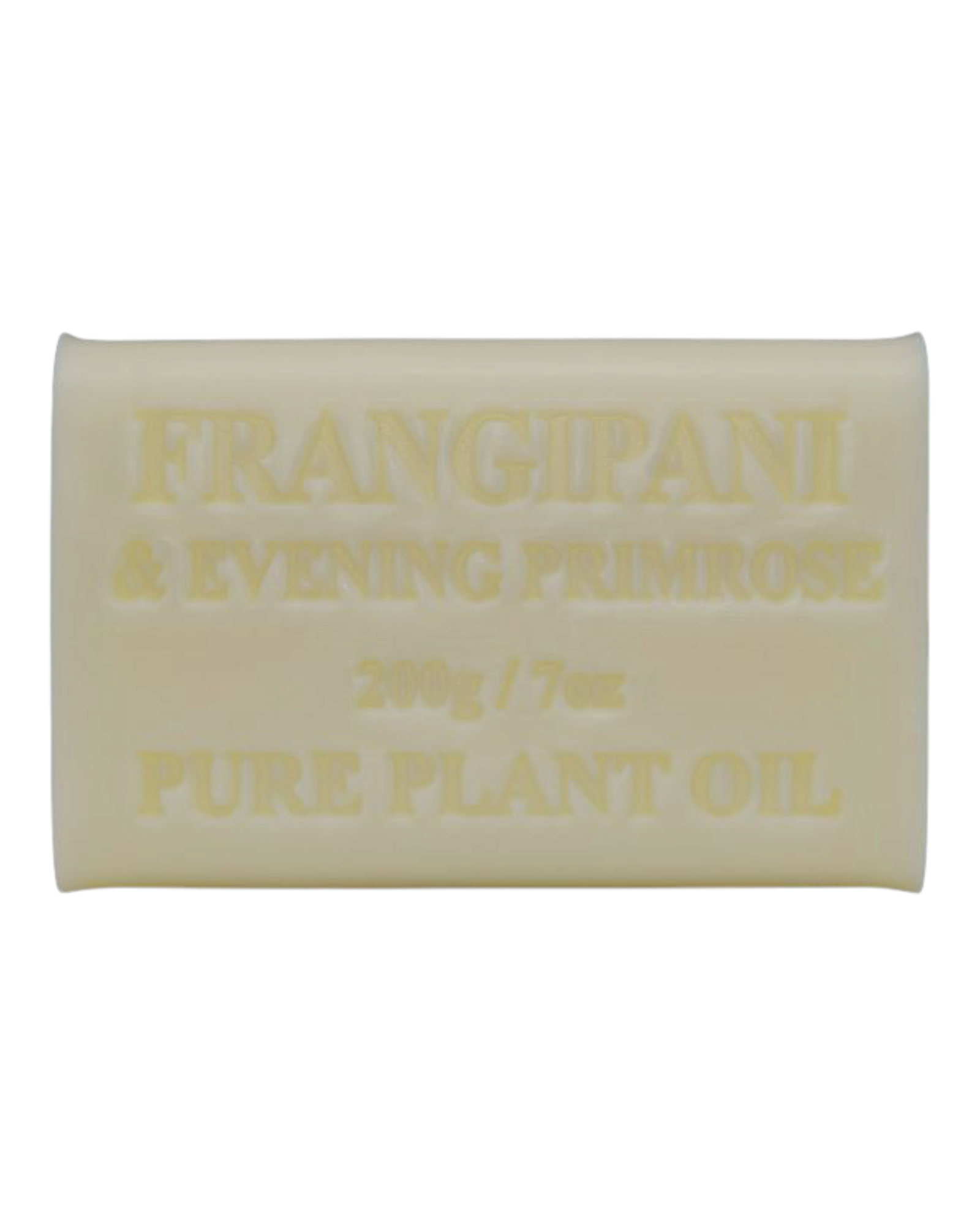 Frangipani scented - white colour bar of soap - unwrapped 