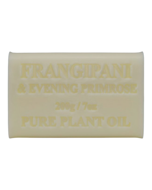 Frangipani scented - white colour bar of soap - unwrapped 