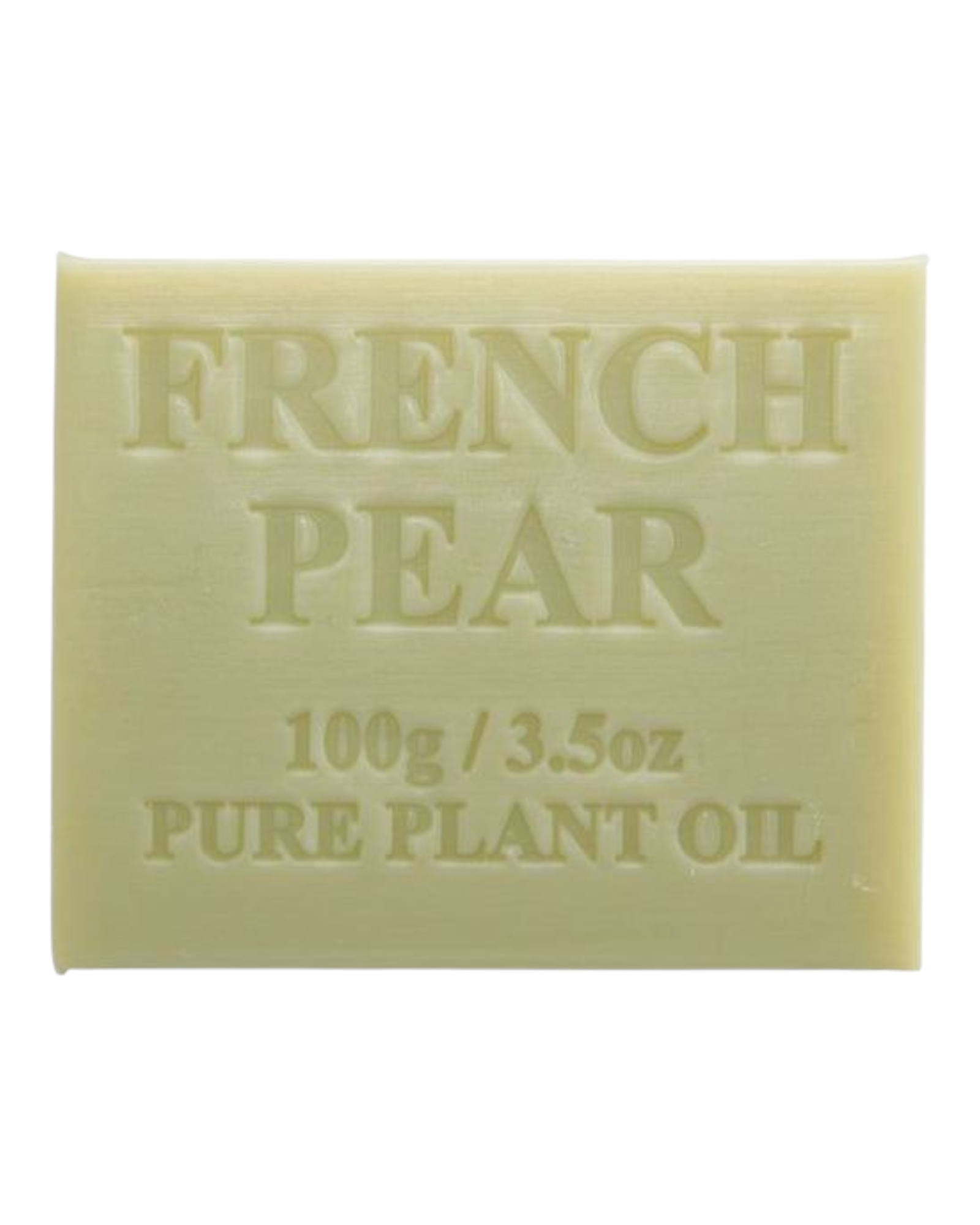 French Pear scented - green colour bar of soap - unwrapped 