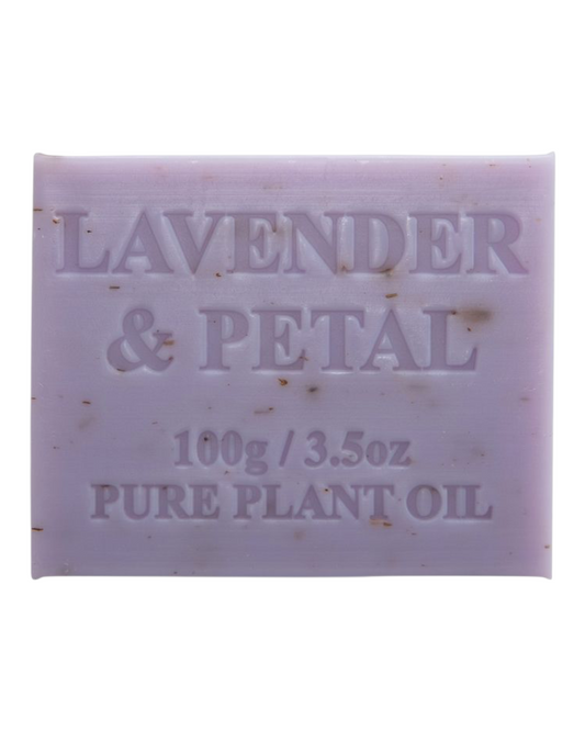 Lavender scented - purple colour bar of soap - unwrapped 