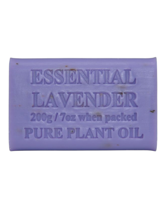 Lavender scented - purple colour bar of soap - unwrapped 