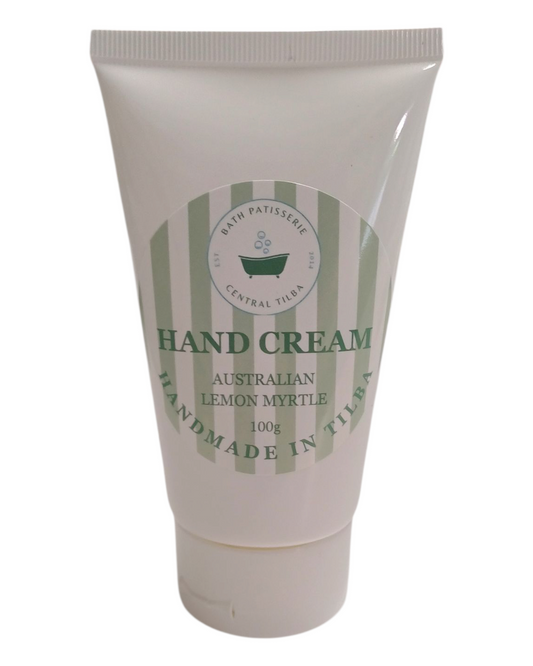 Bath Patisserie Lemon Myrtle Hand Cream in a tube
