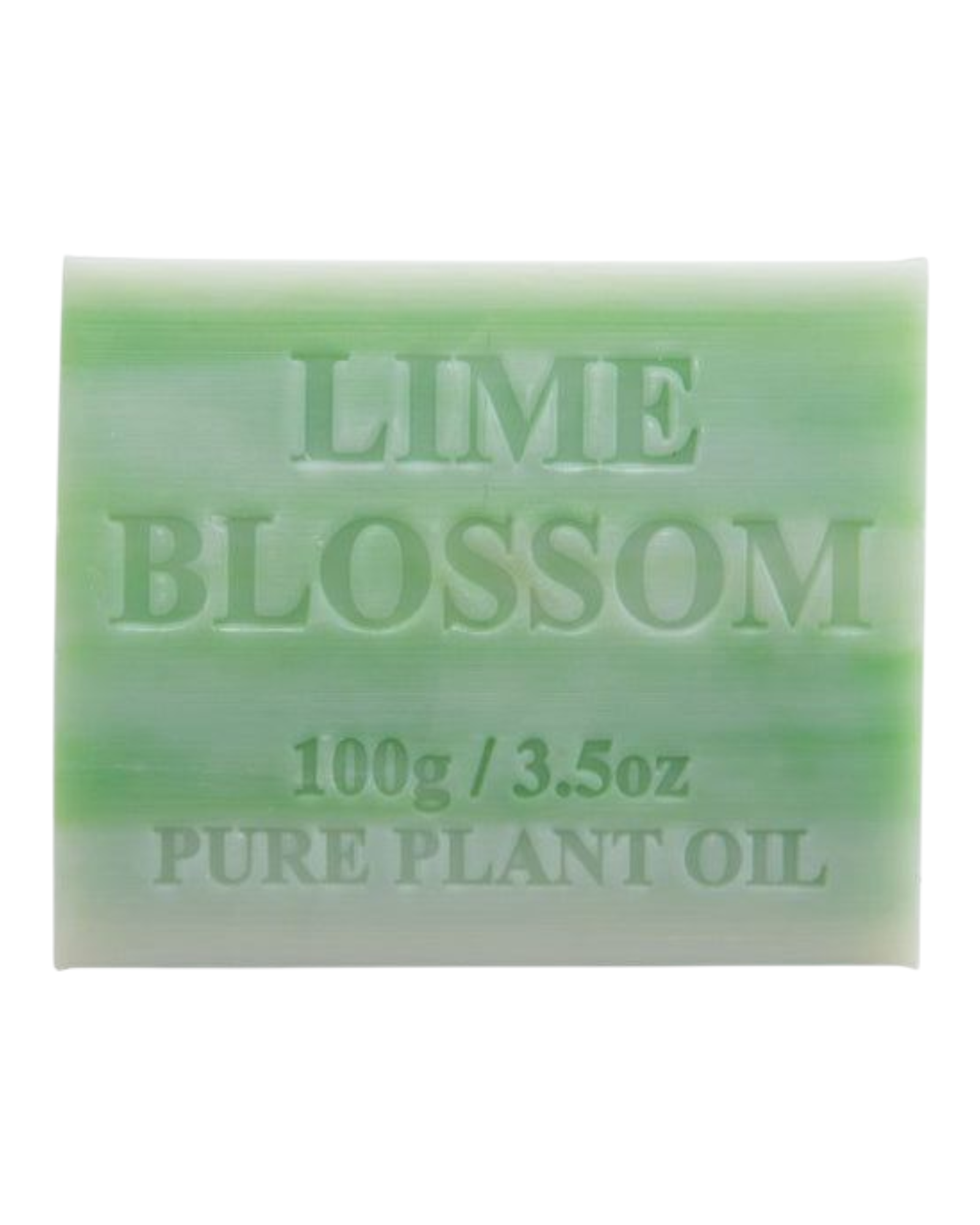 Line Blossom scented - green colour bar of soap - unwrapped 