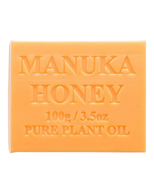 Mauka Honey - yellow colour bar of soap - unwrapped 