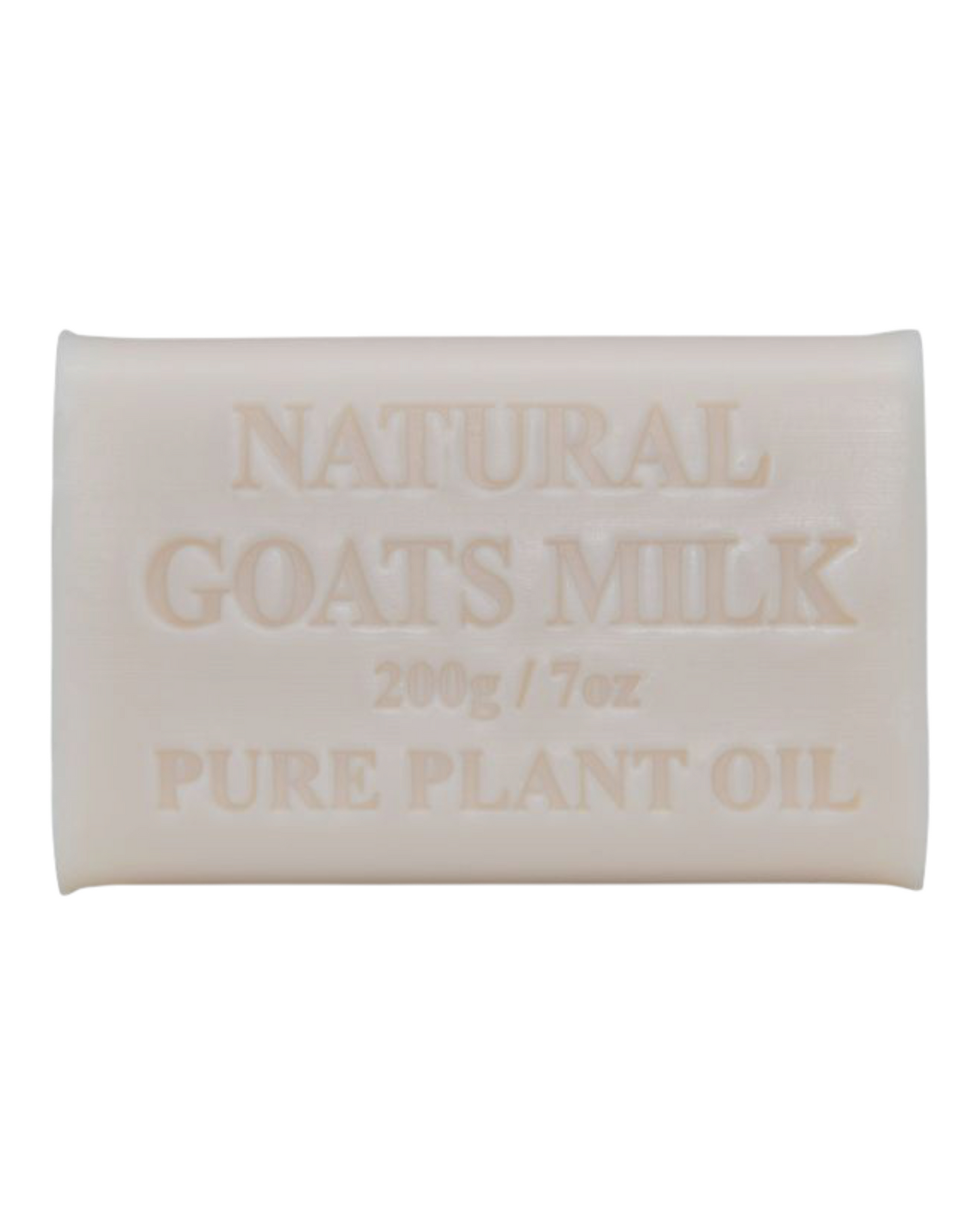 Natural - white colour bar of goats milk soap - unwrapped 