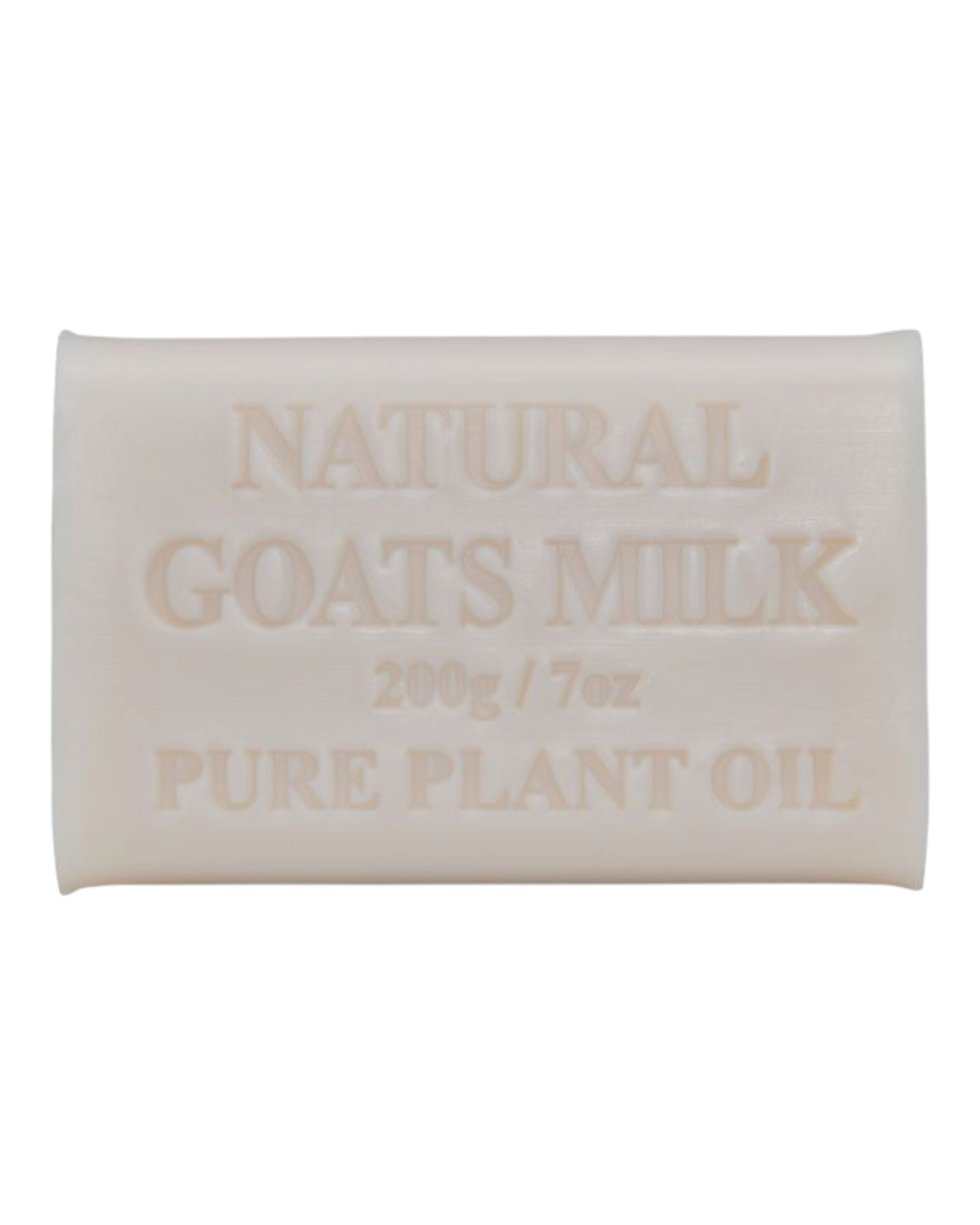 Natural - white colour bar of goats milk soap - unwrapped 