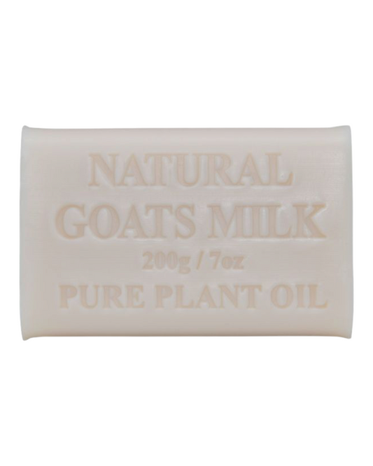 Natural - white colour bar of goats milk soap - unwrapped 