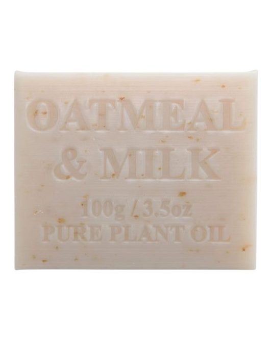 Oatmeal & Milk scented - beige colour bar of soap - unwrapped 