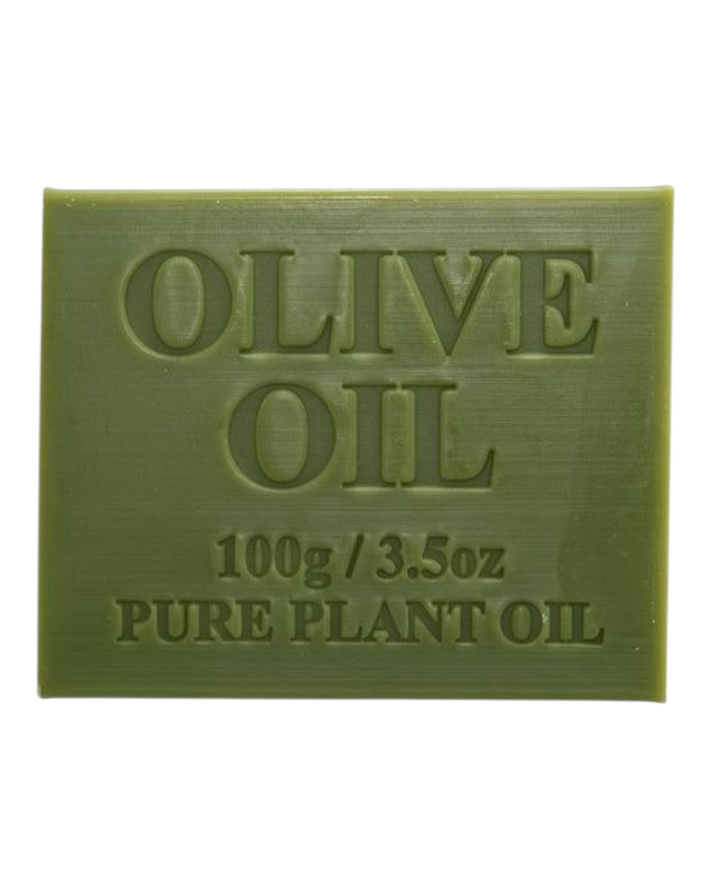 Olive Oil scented - green colour bar of soap - unwrapped 