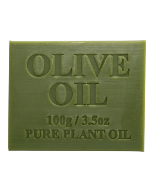 Olive Oil scented - green colour bar of soap - unwrapped 