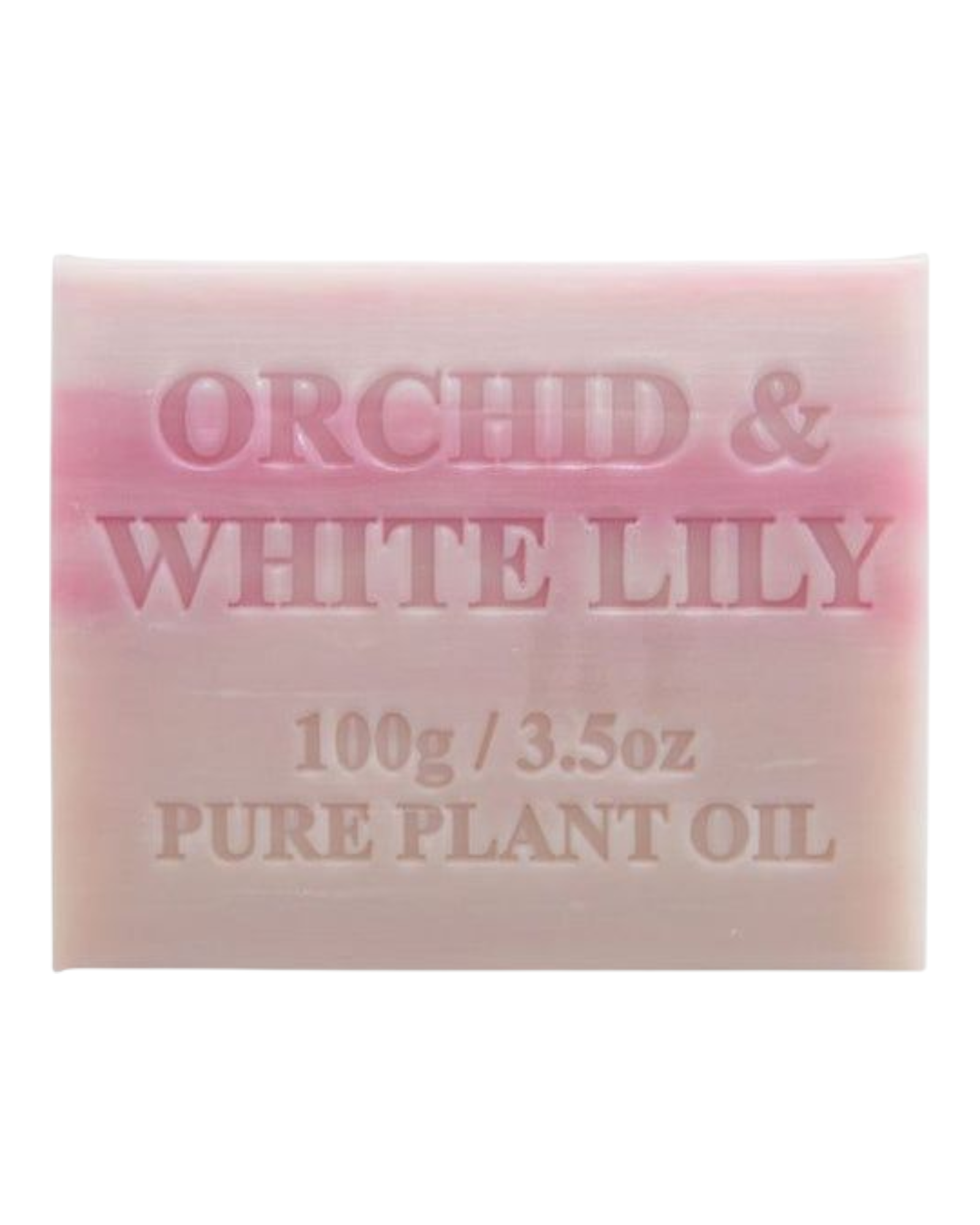 Orchid & White Lily scented - pink colour bar of soap - unwrapped 