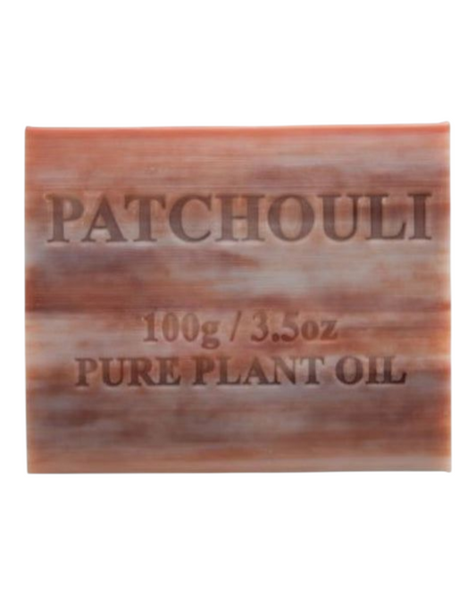 Patchouli scented - brown colour bar of soap - unwrapped 