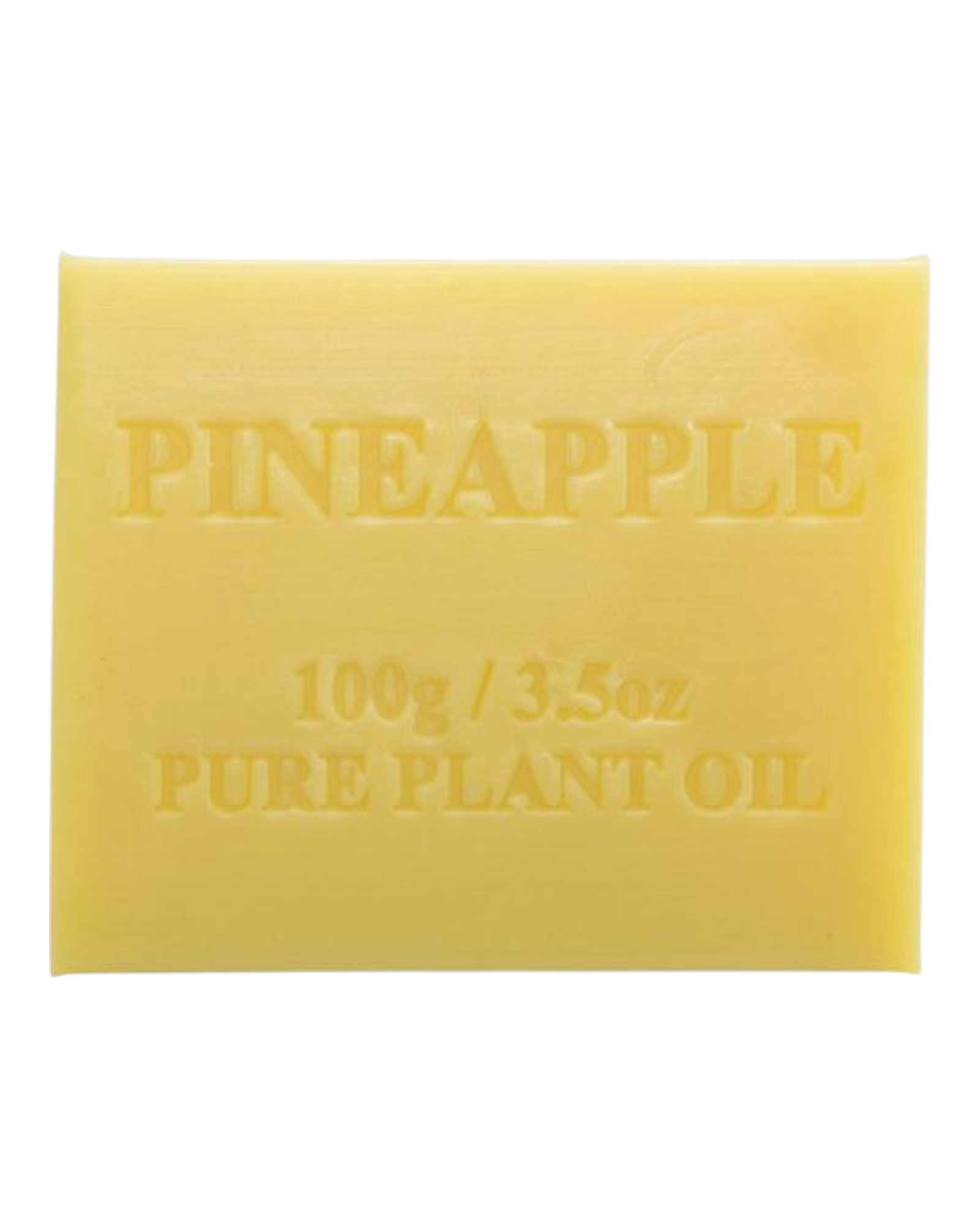 Pineapple scented - yellow colour bar of soap - unwrapped 