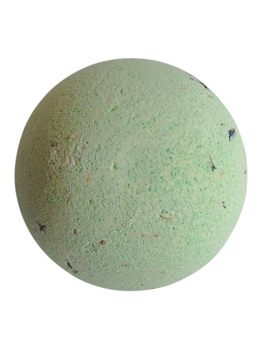 Green bath bomb with essential oils
