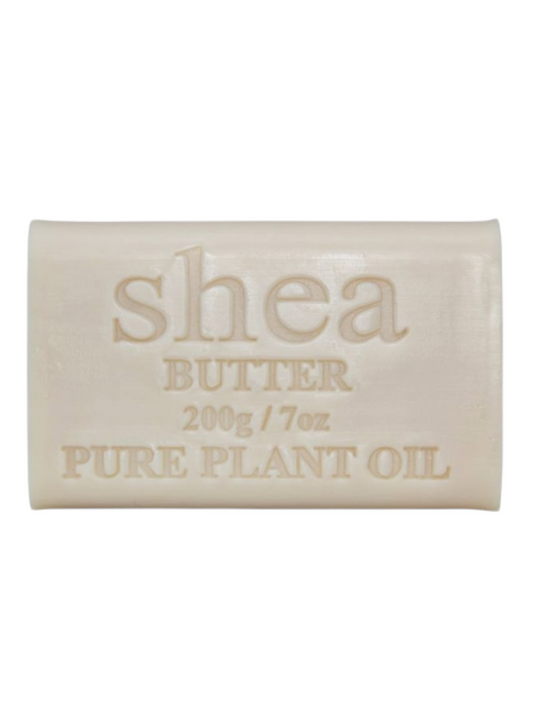 Soap Bar of shea butter with text 