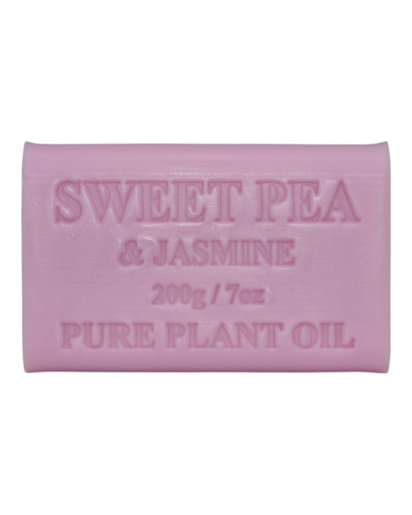 Sweet Pea & Jasmone scented - pink colour bar of soap - unwrapped 